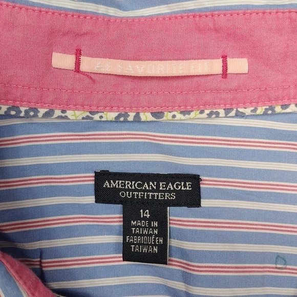 American Eagle outfitters women's long sleeved button down top size 14 - Picture 2 of 11